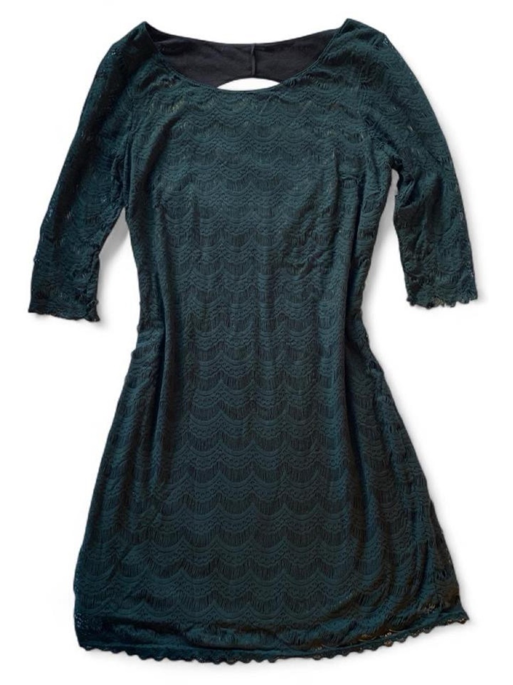 Free People Green Lace Scoop-Neck Bodycon Dress